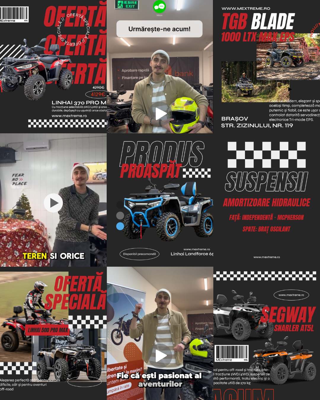 Moto Sports Shop — social media grid